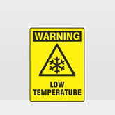 Custom Design Sign,Warning Low Temperature Sign
